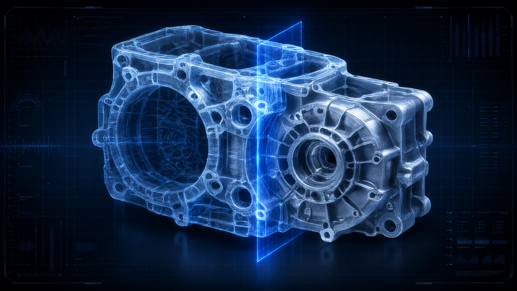 Alpha aluminum part x-ray view